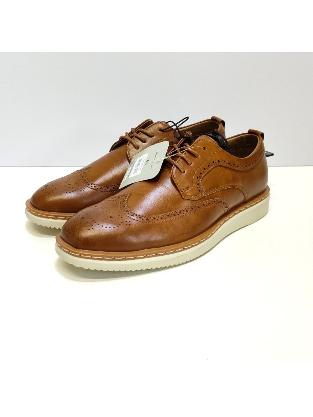 George Jonaah Wingtip Oxford Dress Shoes Size 8.5 Memory Insole True To Size Fit